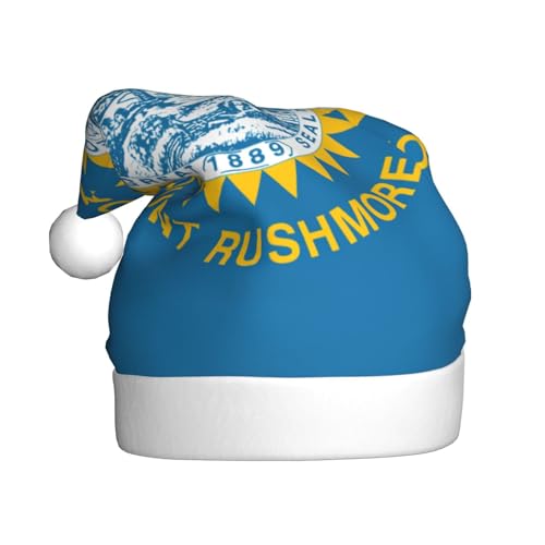 YANYU South Dakota Flaggen-Druck, Weihnachtsmütze, Weihnachts-Stirnbänder für Erwachsene, lustige Weihnachtsfeier YANYU South Dakota Flaggen-Druck, Weihnachtsmütze, Weihnachts-Stirnbänder für Erwachsene, lustige Weihnachtsfeier von YANYU