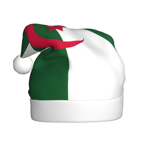 YANYU Weihnachtsmütze mit Algerien-Flagge bedruckt, Weihnachtsmannmütze, Stirnbänder für Erwachsene, lustige Weihnachtsfeier YANYU Weihnachtsmütze mit Algerien-Flagge bedruckt, Weihnachtsmannmütze, Stirnbänder für Erwachsene, lustige Weihnachtsfeier von YANYU