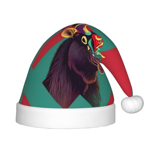 YANYU Weihnachtsmütze mit Elchaufdruck, personalisierbar, Weihnachtsmannmütze, Urlaubsparty-Zubehör, Weihnachtsmütze YANYU Weihnachtsmütze mit Elchaufdruck, personalisierbar, Weihnachtsmannmütze, Urlaubsparty-Zubehör, Weihnachtsmütze von YANYU
