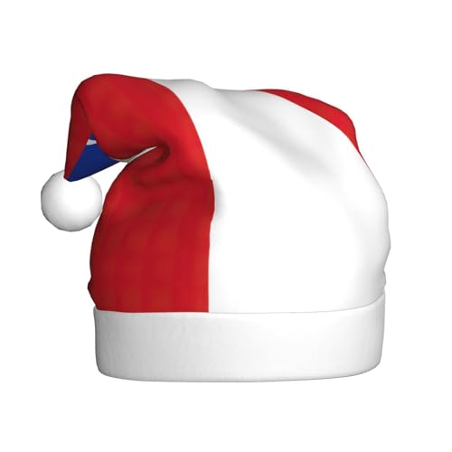 YANYU Weihnachtsmütze mit Flagge von Chile, Weihnachtsmannmütze, Stirnbänder für Erwachsene, lustige Weihnachtsfeier YANYU Weihnachtsmütze mit Flagge von Chile, Weihnachtsmannmütze, Stirnbänder für Erwachsene, lustige Weihnachtsfeier von YANYU