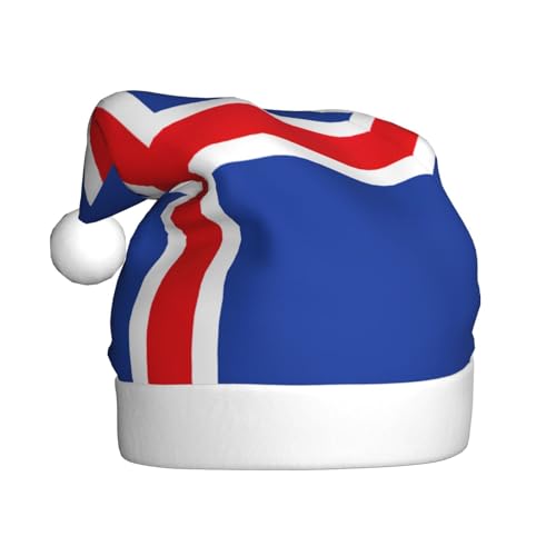 YANYU Weihnachtsmütze mit Island-Flagge, Weihnachtsmannmütze, Stirnbänder für Erwachsene, lustige Weihnachtsfeier YANYU Weihnachtsmütze mit Island-Flagge, Weihnachtsmannmütze, Stirnbänder für Erwachsene, lustige Weihnachtsfeier von YANYU