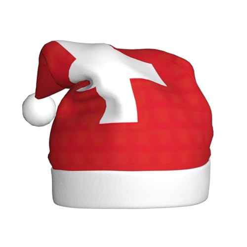 YANYU Weihnachtsmütze mit Schweizer Flagge, Weihnachtsmannmütze, Stirnbänder für Erwachsene, lustige Weihnachtsfeier YANYU Weihnachtsmütze mit Schweizer Flagge, Weihnachtsmannmütze, Stirnbänder für Erwachsene, lustige Weihnachtsfeier von YANYU