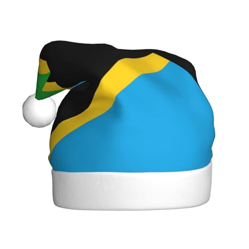 YANYU Weihnachtsmütze mit Tansania-Flagge, Weihnachtsmannmütze, Stirnbänder für Erwachsene, lustige Weihnachtsfeier YANYU Weihnachtsmütze mit Tansania-Flagge, Weihnachtsmannmütze, Stirnbänder für Erwachsene, lustige Weihnachtsfeier von YANYU