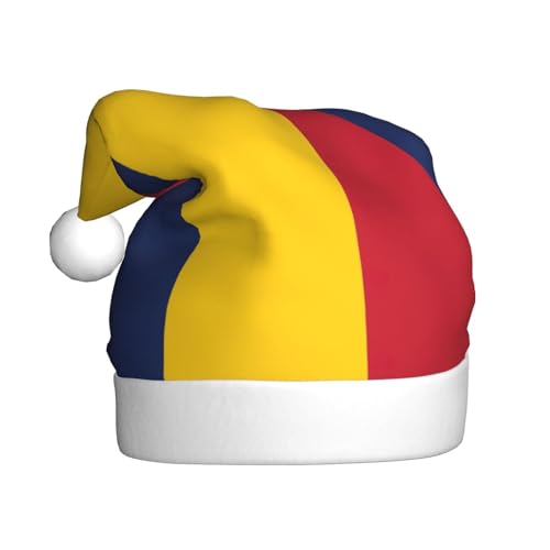 YANYU Weihnachtsmütze mit Tschadfahnen-Aufdruck, Weihnachtsmannmütze, Stirnbänder für Erwachsene, lustige Weihnachtsfeier YANYU Weihnachtsmütze mit Tschadfahnen-Aufdruck, Weihnachtsmannmütze, Stirnbänder für Erwachsene, lustige Weihnachtsfeier von YANYU
