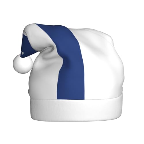 YANYU Weihnachtsmütze mit finnischer Flagge, Weihnachtsmannmütze, Stirnbänder für Erwachsene, lustige Weihnachtsfeier von YANYU