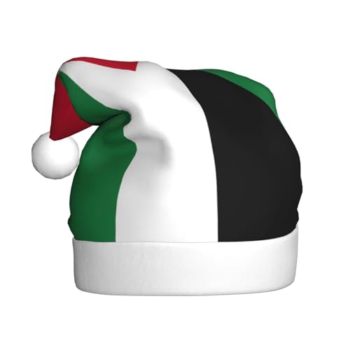 YANYU Weihnachtsmütze mit jordanischer Flagge, Weihnachtsmannmütze, Stirnbänder für Erwachsene, lustige Weihnachtsfeier YANYU Weihnachtsmütze mit jordanischer Flagge, Weihnachtsmannmütze, Stirnbänder für Erwachsene, lustige Weihnachtsfeier von YANYU