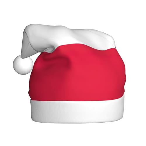 YANYU Weihnachtsmütze mit polnischer Flagge, Weihnachtsmannmütze, Stirnbänder für Erwachsene, lustige Weihnachtsfeier von YANYU