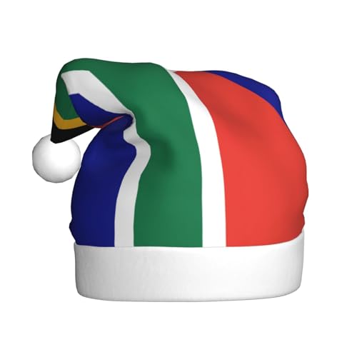 YANYU Weihnachtsmütze mit südafrikanischer Flagge, Weihnachtsmannmütze, Stirnbänder für Erwachsene, lustige Weihnachtsfeier YANYU Weihnachtsmütze mit südafrikanischer Flagge, Weihnachtsmannmütze, Stirnbänder für Erwachsene, lustige Weihnachtsfeier von YANYU