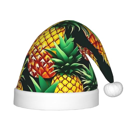 YANYU Weihnachtsmütze mit tropischen Früchten, Ananas, personalisierbar, Weihnachtsmannmütze, Urlaubsparty-Zubehör, Weihnachtsmütze YANYU Weihnachtsmütze mit tropischen Früchten, Ananas, personalisierbar, Weihnachtsmannmütze, Urlaubsparty-Zubehör, Weihnachtsmütze von YANYU
