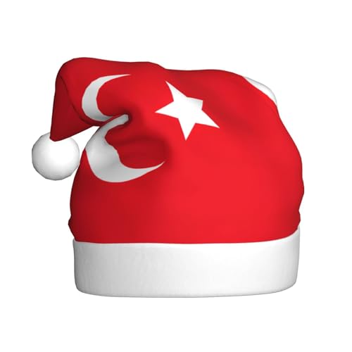 YANYU Weihnachtsmütze mit türkischer Flagge, Weihnachtsmannmütze, Stirnbänder für Erwachsene, lustige Weihnachtsfeier YANYU Weihnachtsmütze mit türkischer Flagge, Weihnachtsmannmütze, Stirnbänder für Erwachsene, lustige Weihnachtsfeier von YANYU
