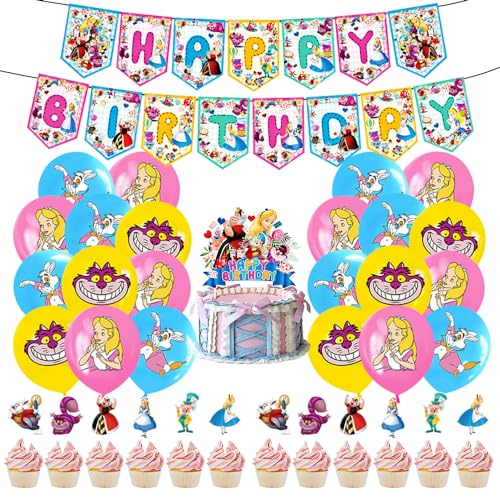Geburtstagsdeko 29 Stück,Party Deko,Luftballons,Latex Luftballons,Happy Birthday Banner,Topper,für Kinder Geburtstag von YAOGOO