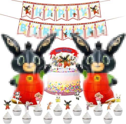 Geburtstag Dekoration 28 pcs,Luftballons, Alles Gute Zum Geburtstag Banner,Kuchen Dekoration,Partydekoration,Dekorationen für Kindergeburtstagsfeiern von YAOGOO