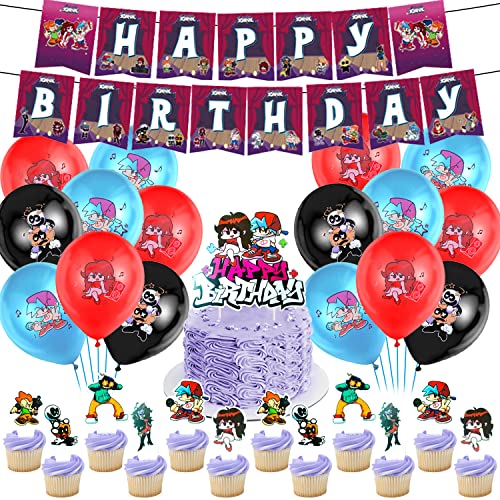 Geburtstag Deko 50 Stück,Luftballons, Geburtstag Banner,Kuchen Dekoration, Cupcake,Partydekoration, Geburtstagsfeier von YAOGOO