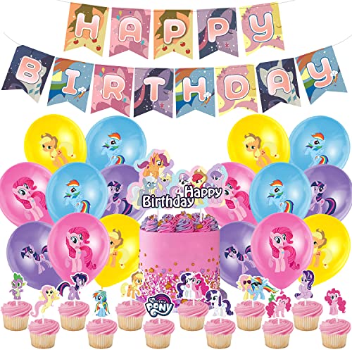 Geburtstag Dekoration 30 Pcs,Partydekoration,Latex Ballon,Cake Topper,Themen Party Dekorationen,für Kinder Geburtstagsfeier Dekoration Luftballons von YAOGOO