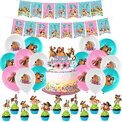 Geburtstagsdeko，44 Stück Party Deko Set,Party Deko,Deko Kindergeburtstag ，Ballons Geburtstag,Cake Topper,Geburtstags Deko für Party von YAOGOO