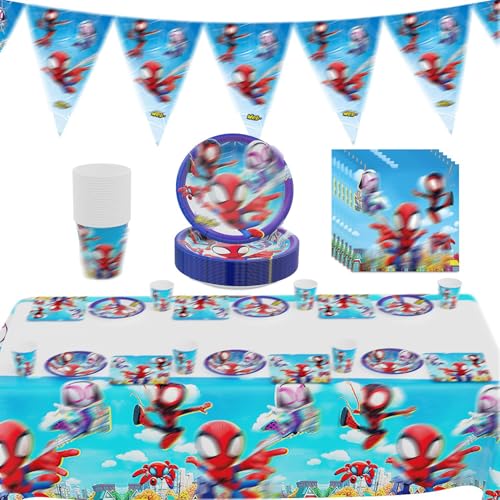 YAOGOO Party Decoration 62 Pieces, Birthday Decoration Tableware, Napkins, Superhero Party, Table Cloth Birthday, Superhero Birthday Decoration, Cups,Paper Plates, Children's Birthday YAOGOO Party Decoration 62 Pieces, Birthday Decoration Tableware, Napkins, Superhero Party, Table Cloth Birthday, Superhero Birthday Decoration, Cups,Paper Plates, Children's Birthday von YAOGOO
