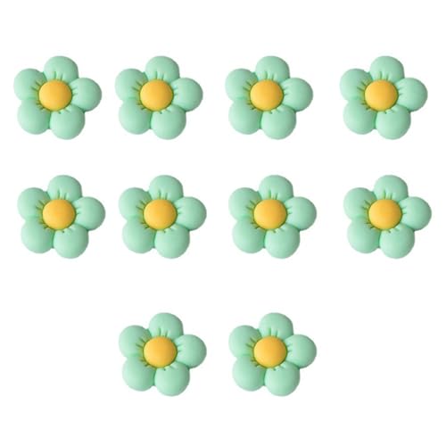 10 x gepolsterte Applikationen in Blumenform, zum Basteln, Spielzeug, Kleidung, Nähen, Frauen-Haarspange, Zubehör, Haarnadel-Zubehör von YAOGUI