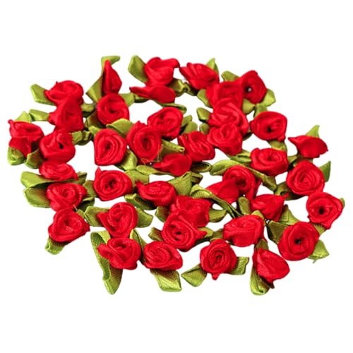 100 x Rosenblüten-Applikationen, Haarspange, Haarband, Armband, Kleidung, Fäustlinge, Nähen, Basteln, Flicken für Haarband 100 x Rosenblüten-Applikationen, Haarspange, Haarband, Armband, Kleidung, Fäustlinge, Nähen, Basteln, Flicken für Haarband von YAOGUI