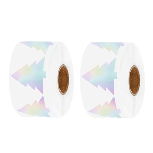 1000 Stück reflektierende, bunte runde Feiertagsaufkleber, 2 Rollen für Party-Dekorationen, Geschenke, Klebeetiketten, Feste, Klebeetiketten 1000 Stück reflektierende, bunte runde Feiertagsaufkleber, 2 Rollen für Party-Dekorationen, Geschenke, Klebeetiketten, Feste, Klebeetiketten von YAOGUI