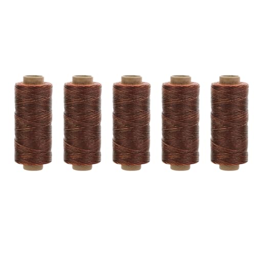 5 Brötchen Leder Nähfadengewachungsfadenkabel 109 Meter Jeweils Für Lederhandwerksnähung Buchbindungsschuh Reparaturkabel von YAOGUI