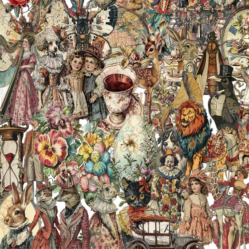 50 Blätter Victorian ERAS Sticker Scrapbook Stationery Belohnung Retro Dekorative Label Für Laptop von YAOGUI