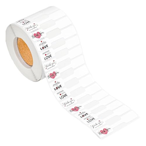 500 Stück matte Papier-Schmucketiketten, blanko, selbstklebende Etiketten, ideal für Boutique-Preise und Produktkennzeichnung, beschichtetes Papier für Schmuck von YAOGUI