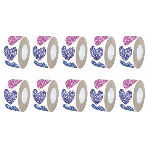 5000pcs Herz/Stern Aufkleber Glitzernde Seal Wraping Label Für Scrapbooking Journal Verpackung Kinder Belohnung Klassenzimmerlehrer Lieferungen von YAOGUI