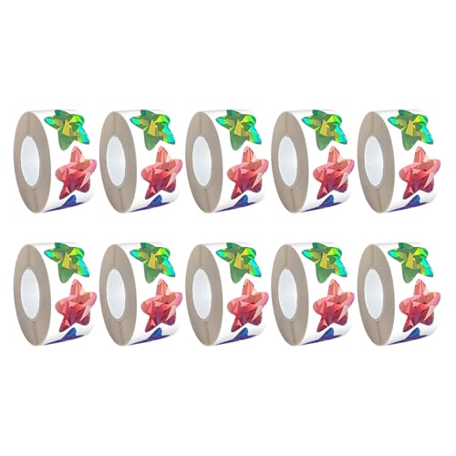 5000pcs Herz/Stern Aufkleber Glitzernde Seal Wraping Label Für Scrapbooking Journal Verpackung Kinder Belohnung Klassenzimmerlehrer Lieferungen von YAOGUI