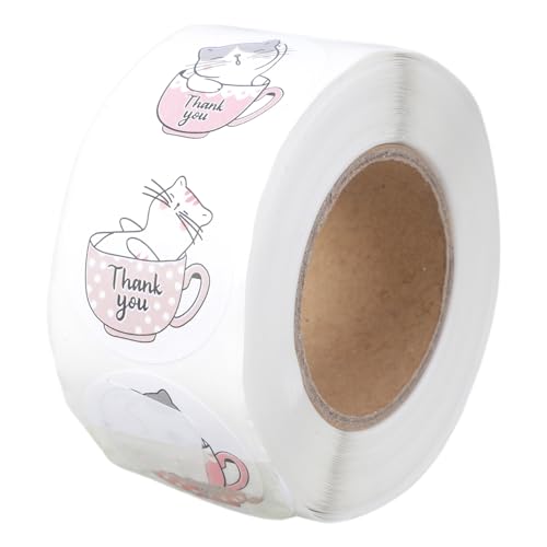 Dankesaufkleber, 500 Stück, 25 mm, Kätzchen, Dankeschön-Aufkleber, selbstklebende Etiketten für Siegel, Umschläge, Verpackung, Hochzeit, Valentinstag, Dankeschön-Aufkleber, Hochzeit Dankesaufkleber, 500 Stück, 25 mm, Kätzchen, Dankeschön-Aufkleber, selbstklebende Etiketten für Siegel, Umschläge, Verpackung, Hochzeit, Valentinstag, Dankeschön-Aufkleber, Hochzeit von YAOGUI