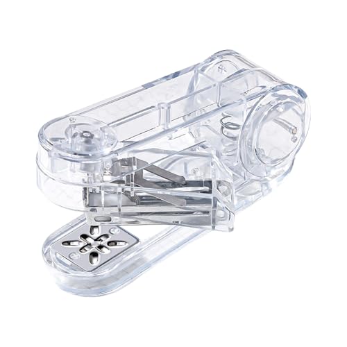 Drehbarer Heftgerät, 360 Grad drehbar, Schreibtischhefter, transparent, 25 Blatt Kapazität, Büro, Handbuch für Schule, Zuhause von YAOGUI