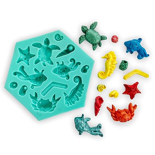 Fondantformen, Tonformen, Seife, Marine-Life-Serie, Modellierformen, Silikon für Küche, Backen, Silikon-Fondantformen für Kuchendekoration Fondantformen, Tonformen, Seife, Marine-Life-Serie, Modellierformen, Silikon für Küche, Backen, Silikon-Fondantformen für Kuchendekoration von YAOGUI