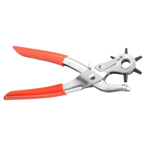 Leder-Lochstanzer, Gürtellocher, strapazierfähig, drehbar, Werkzeug-Set, verschiedene Größen, für Gürtel, Uhrenbänder, Haustierhalsbänder Leder-Lochstanzer, Gürtellocher, strapazierfähig, drehbar, Werkzeug-Set, verschiedene Größen, für Gürtel, Uhrenbänder, Haustierhalsbänder von YAOGUI