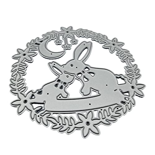 Metall-Stanzschablone, Motiv: Osterkranz, Scrapbooking, Album, Papierkarte, Vorlage, Prägung, Basteln, Scrapbooking, Stanzformen aus Metall von YAOGUI
