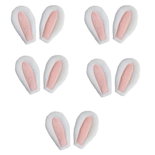 Ohrförmige gepolsterte Applikationen zum Basteln, Kleidung, Nähen, für Damen, Haarclip, Zubehör für Erwachsene und Zubehör für Erwachsene, Cartoon-Ohren, 10 Stück von YAOGUI