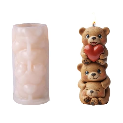 Stapelbares Bär-Silikon zum Basteln, sichere Materialien in Lebensmittelqualität, schöne Heimdekoration, Geschenk-Set von YAOGUI