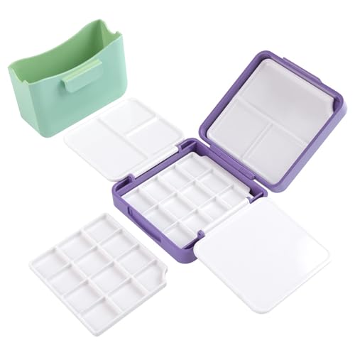 Taschen-Reise-Aquarellpalettenbox mit Deckel, Farbpaletten, Farbaufbewahrungsbox mit Reinigungseimer, Aquarelldose, Outdoor-Skizzier-Set Taschen-Reise-Aquarellpalettenbox mit Deckel, Farbpaletten, Farbaufbewahrungsbox mit Reinigungseimer, Aquarelldose, Outdoor-Skizzier-Set von YAOGUI