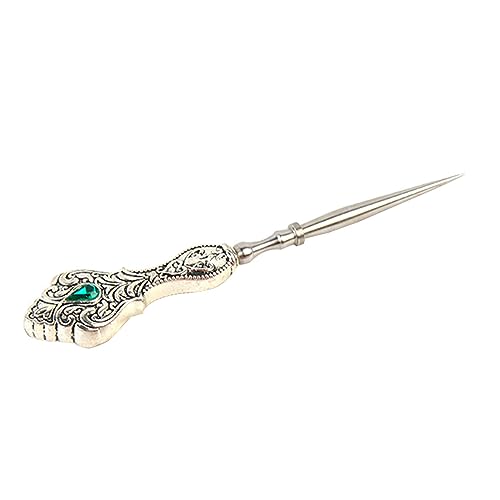 Vintage Metall Nadel Fall Nähen Fingerhut Ringe Stilvolles Nähwerkzeug für Enthusiasten Praktischer Fingerschutz Vintage Metall Nadeletui von YAOGUI