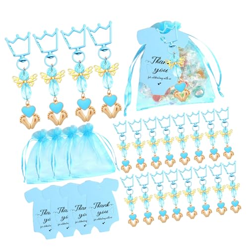 YAOGUI 20-teiliges handgefertigtes Schlüsselanhänger-Set mit Dankeskarten für Hochzeiten und Babypartys, praktisches Tauf-Partyzubehör YAOGUI 20-teiliges handgefertigtes Schlüsselanhänger-Set mit Dankeskarten für Hochzeiten und Babypartys, praktisches Tauf-Partyzubehör von YAOGUI