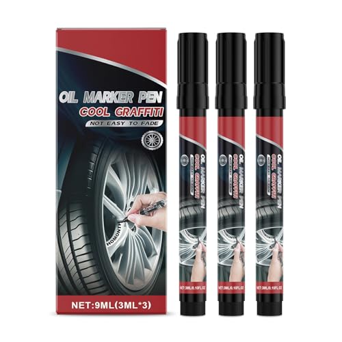 YAOGUI 3 x Permanentmarker für Metall-, Holzreifen, Heim- und Industriegebrauch, verblasst nicht, weiß, für Reifen, Kreide, Malstift, Marker, Graffiti-Kunst YAOGUI 3 x Permanentmarker für Metall-, Holzreifen, Heim- und Industriegebrauch, verblasst nicht, weiß, für Reifen, Kreide, Malstift, Marker, Graffiti-Kunst von YAOGUI