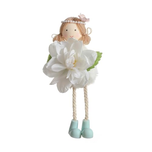 YAOGUI Dekorativer Puppen-Anhänger für Mädchen, wunderschön gearbeitete Mädchenpuppen mit Blumendetail für stilvolle Taschenaufwertung von YAOGUI