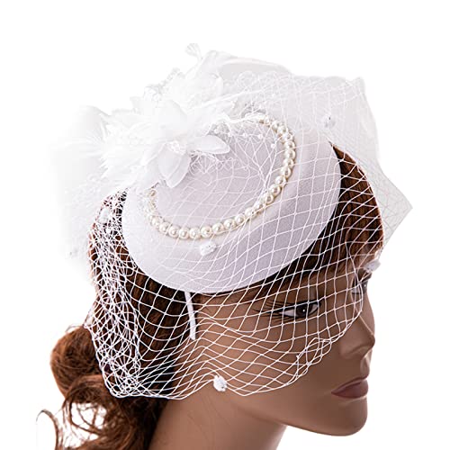 YAOGUI Fascinator für Damen, Kopfband, Cocktail-Stirnband, Fascinator, Netzstoff, Fascinator, Teeparty, Derby-Hut, Damen-Fascinator, Hut mit Schleier YAOGUI Fascinator für Damen, Kopfband, Cocktail-Stirnband, Fascinator, Netzstoff, Fascinator, Teeparty, Derby-Hut, Damen-Fascinator, Hut mit Schleier von YAOGUI