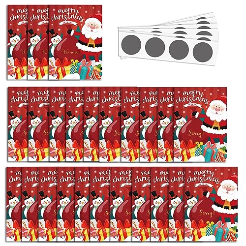 YAOGUI Interaktive Tombola-Karten, Souvenirs, Rubbelkarten, perfekt für Themenpartys und Feiertage, Weihnachtskartenspiele, 24 Stück von YAOGUI
