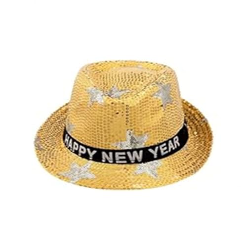 YAOGUI Praktische blinkende Pailletten-Hüte für Neujahrsparty mit LED-Lichtern und Pailletten, Dekoration für Festivalatmosphären YAOGUI Praktische blinkende Pailletten-Hüte für Neujahrsparty mit LED-Lichtern und Pailletten, Dekoration für Festivalatmosphären von YAOGUI