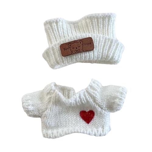 YAOGUI Puppenkleidungsset für 15–17 cm große Puppen, inklusive schwarzer Strickmütze und Herz-Pullover für Verkleidungen, Spiele, Strickkostüm, Fotografie-Requisiten, einzigartige Kleidung YAOGUI Puppenkleidungsset für 15–17 cm große Puppen, inklusive schwarzer Strickmütze und Herz-Pullover für Verkleidungen, Spiele, Strickkostüm, Fotografie-Requisiten, einzigartige Kleidung von YAOGUI