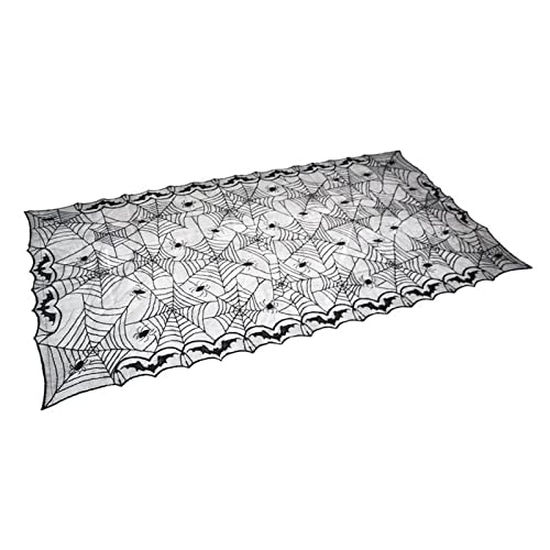 YAOGUI Rechteckige Tischdecke aus Polyester-Spitze, schwarz, Netztisch für Halloween-Dekoration, Dinnerpartys, 122 x 244 cm, Netz-Tischdecke, Läufer, Spitze, rechteckig YAOGUI Rechteckige Tischdecke aus Polyester-Spitze, schwarz, Netztisch für Halloween-Dekoration, Dinnerpartys, 122 x 244 cm, Netz-Tischdecke, Läufer, Spitze, rechteckig von YAOGUI