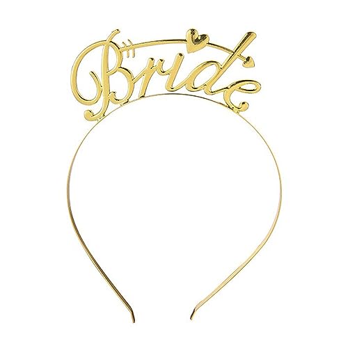 YAOGUI Stirnband für Junggesellinnenabschiede, Herz-auf-Braut, goldener Kopfschmuck, Brautparty, Brautjungfern, Gastgeschenk, Braut-Stirnband, Junggesellinnenabschied von YAOGUI