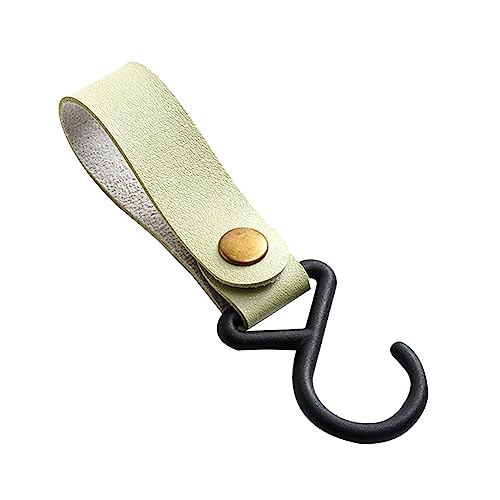 YAOGUI Tragbarer Babytaschenhaken, Kinderwagenkarabiner, S-Haken mit Lederband, Schlaufen-Knopf für Kinderwagenhaken YAOGUI Tragbarer Babytaschenhaken, Kinderwagenkarabiner, S-Haken mit Lederband, Schlaufen-Knopf für Kinderwagenhaken von YAOGUI