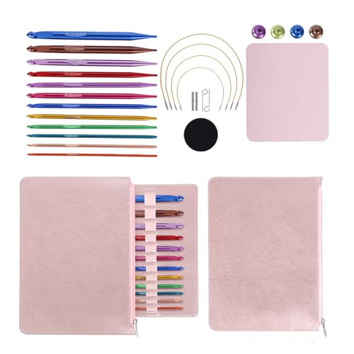 YAOGUI Tunesisches Häkelnadel-Set mit Kabel, 3,0 mm - 10 mm, tunesische Stricknadel mit Lederetui zum Stricken, Weben, professionelles Häkelnadel-Set zum Stricken und Weben, 12 Stück YAOGUI Tunesisches Häkelnadel-Set mit Kabel, 3,0 mm - 10 mm, tunesische Stricknadel mit Lederetui zum Stricken, Weben, professionelles Häkelnadel-Set zum Stricken und Weben, 12 Stück von YAOGUI