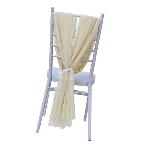 YAOGUI Weißer Stuhl Schärpe Elegante Ausstellung Für Hochzeitsgang Dekorationen Schiere Tüll Stoff Für Kirchen Und Veranstaltungsvorhänge YAOGUI Weißer Stuhl Schärpe Elegante Ausstellung Für Hochzeitsgang Dekorationen Schiere Tüll Stoff Für Kirchen Und Veranstaltungsvorhänge von YAOGUI