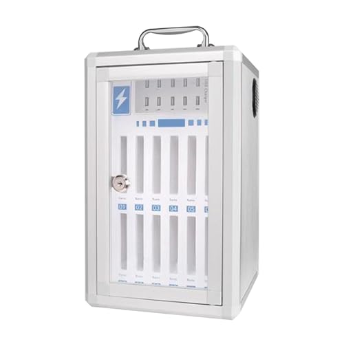 YAONJS 12/24-Bit-Ladebox Für Mobiltelefone – Wandmontierter, Transparenter Safe Mit Schloss Für Den Schulunterricht – Sicherer Handyschrank(12 Bits) von YAONJS